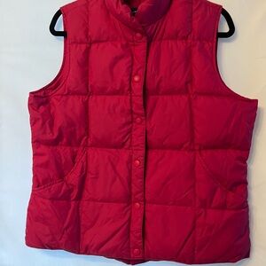 Lands' End Vibrant Red Puffer Vest